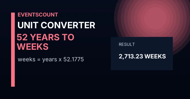 52 Years To Weeks