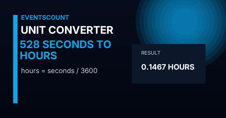 528 Seconds To Hours