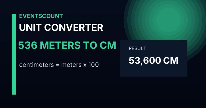 536 Meters To Cm
