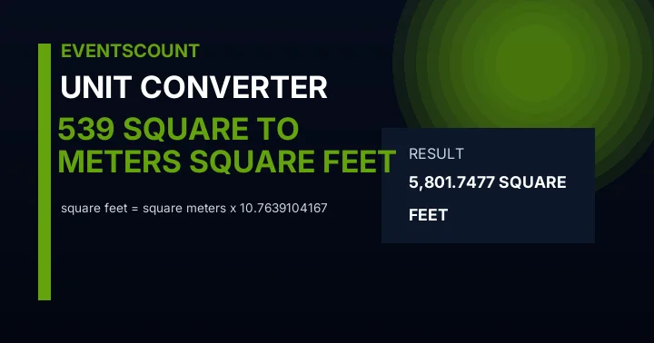 539 Square Meters To Square Feet