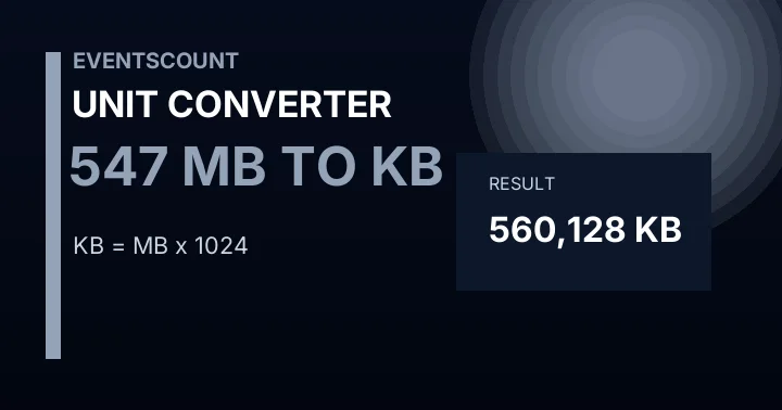 547 MB To KB