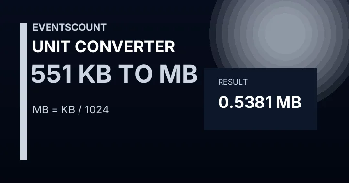 551 KB To MB