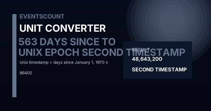 563 Days Since Unix Epoch To Second Timestamp