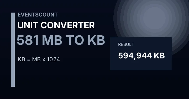 581 MB To KB