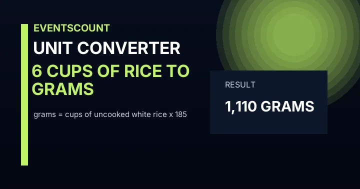 6 Cups Of Rice To Grams