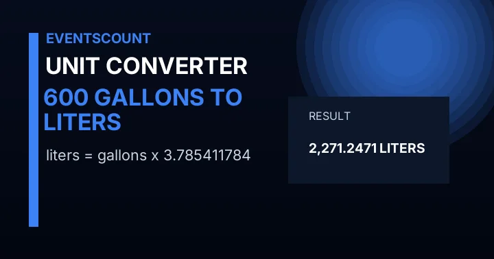 600 Gallons To Liters