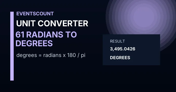 61 Radians To Degrees