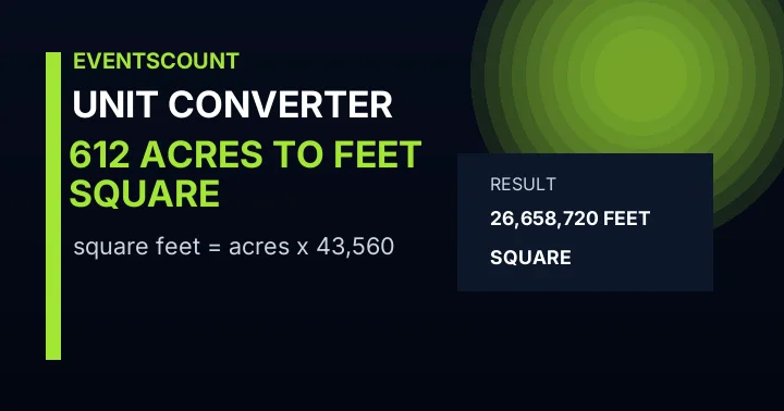 612 Acres To Square Feet