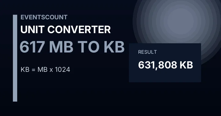 617 MB To KB