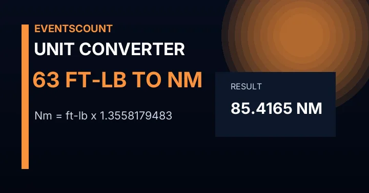 63 Ft-lb To Nm