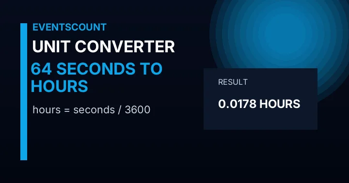 64 Seconds To Hours