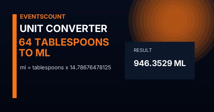 64 Tablespoons To Ml