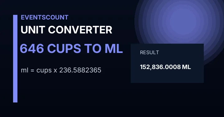 646 Cups To Ml