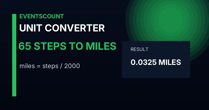 65 Steps To Miles