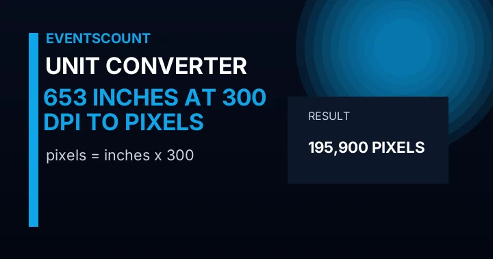 653 Inches At 300 DPI To Pixels