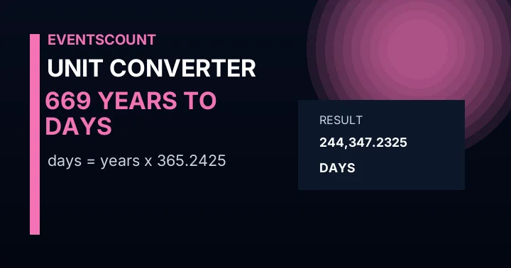669 Years To Days