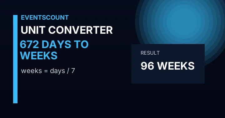 672 Days To Weeks