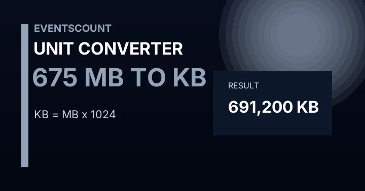 675 MB To KB