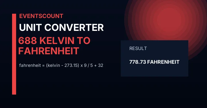 688 Kelvin To Fahrenheit