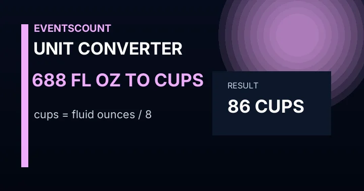 688 Fl Oz To Cups