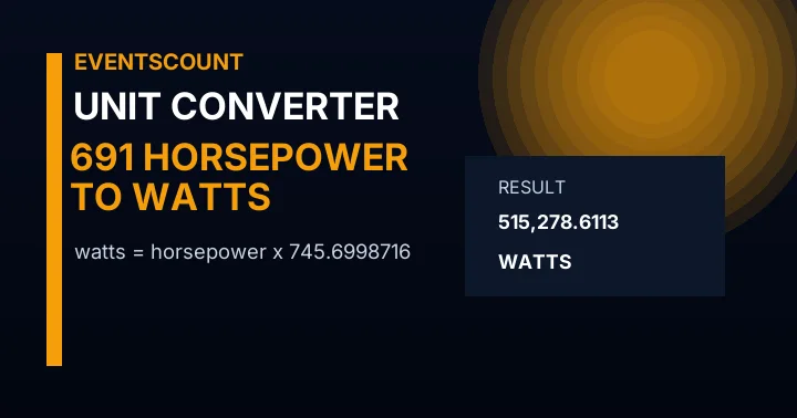 691 Horsepower To Watts