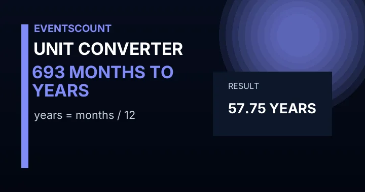 693 Months To Years