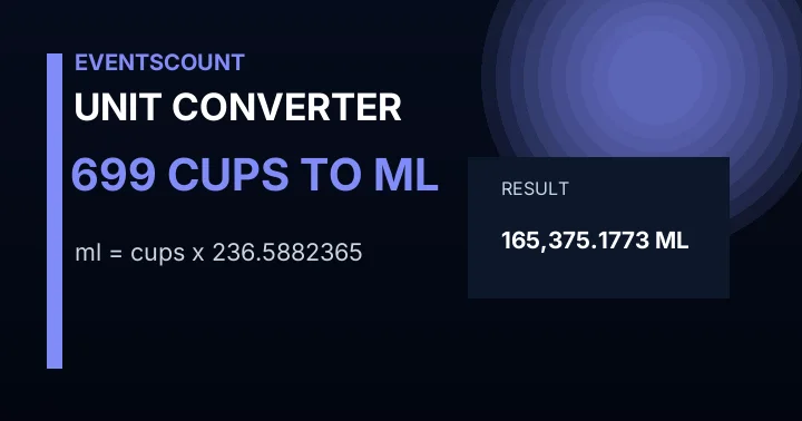 699 Cups To Ml