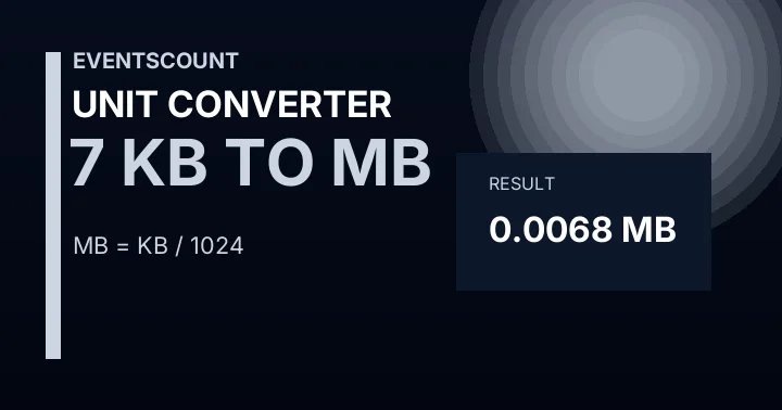 7 KB To MB