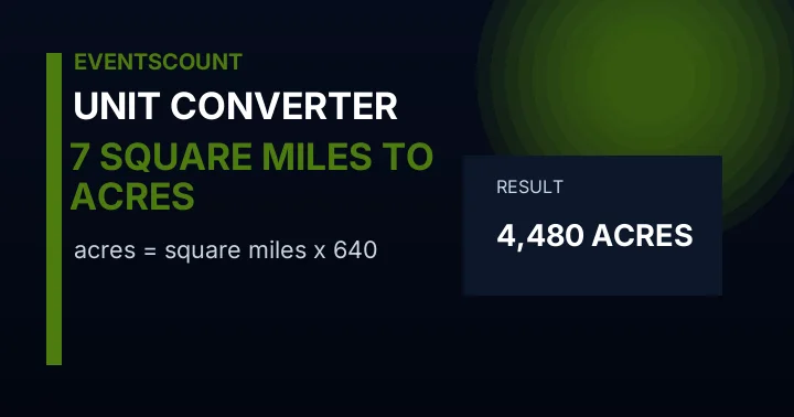 7 Square Miles To Acres