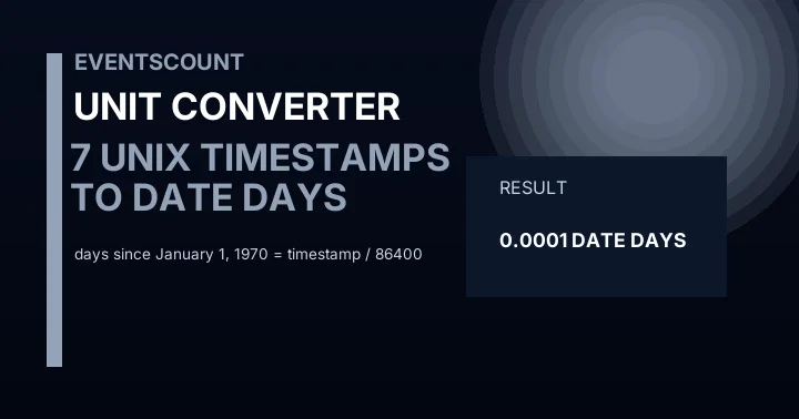 7 Unix Timestamps To Date Days