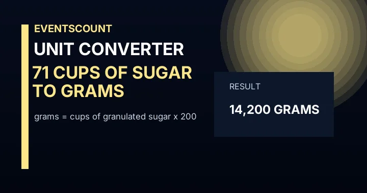 71 Cups Of Sugar To Grams