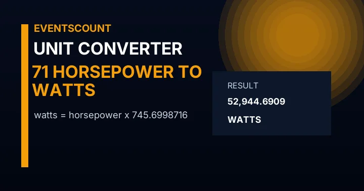 71 Horsepower To Watts