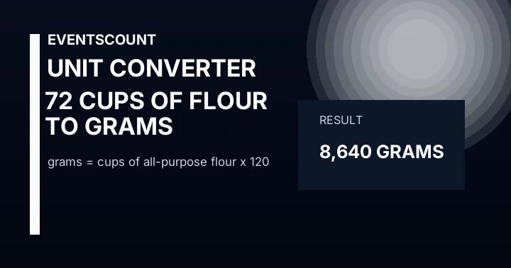 72 Cups Of Flour To Grams