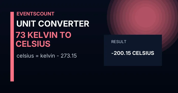 73 Kelvin to Celsius