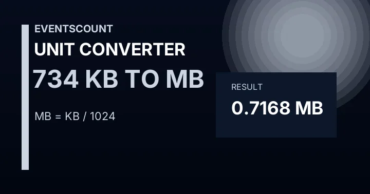 734 KB To MB