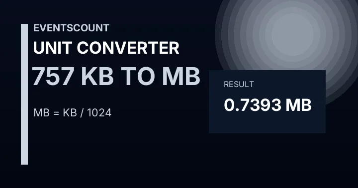 757 KB To MB