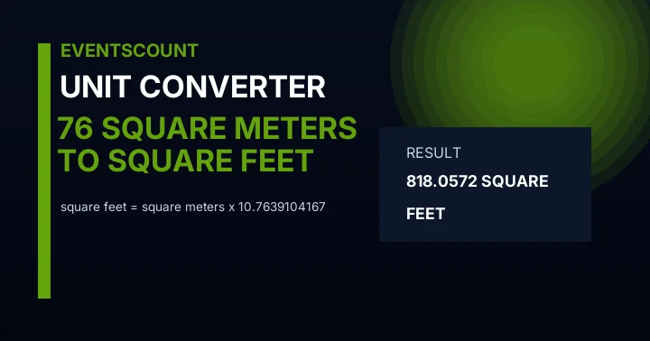 76 Square Meters To Square Feet