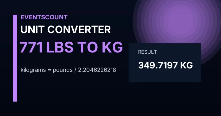 771 Lbs To Kg