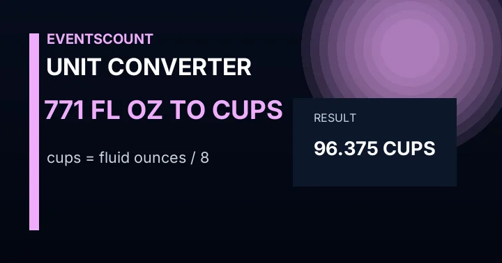 771 Fl Oz To Cups