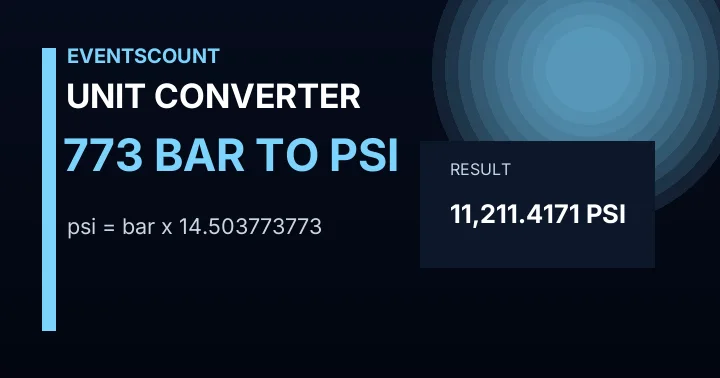 773 Bar To Psi