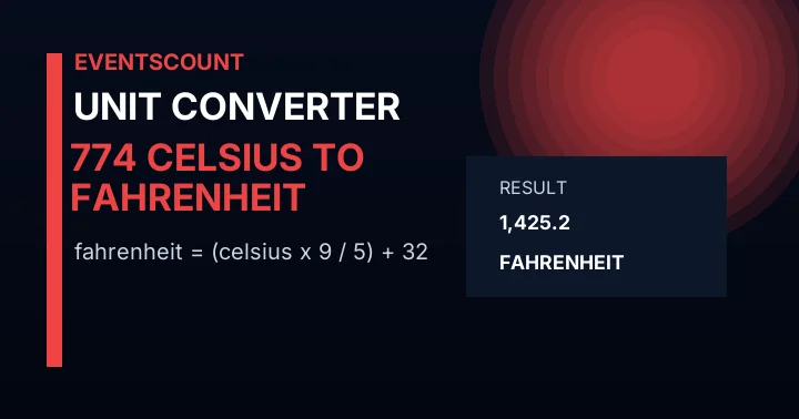 774 C to F
