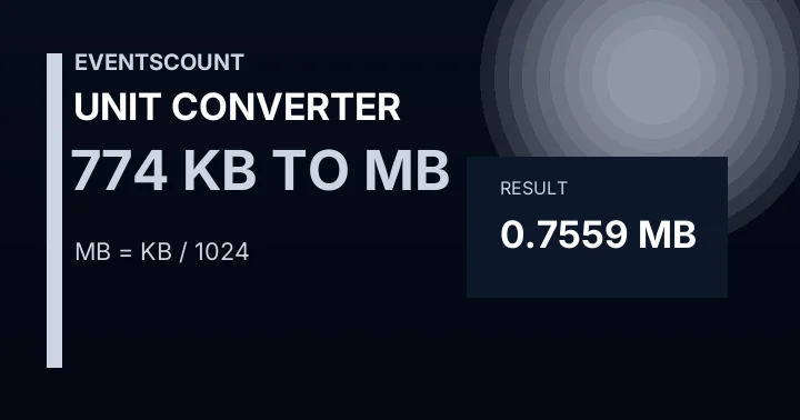 774 KB To MB