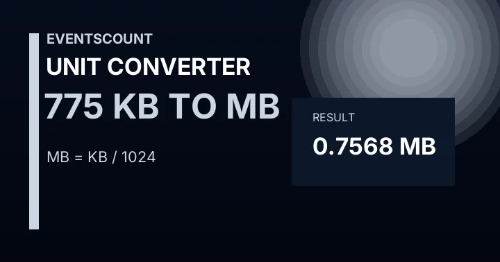 775 KB To MB
