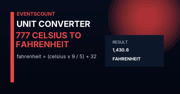777 C to F