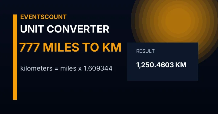 777 Miles To Km
