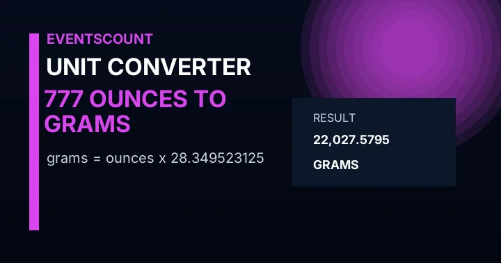 777 Ounces To Grams