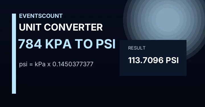 784 KPa To Psi