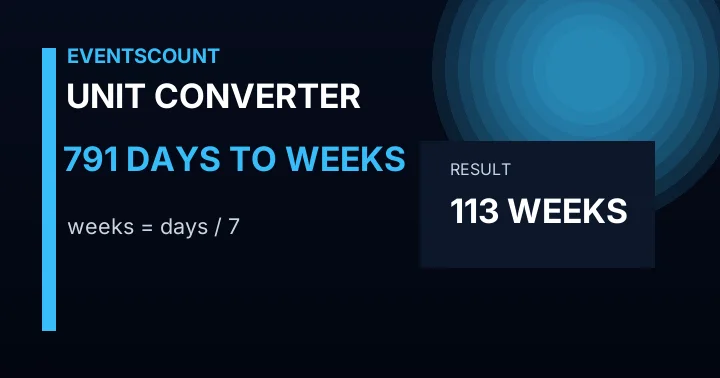 791 Days To Weeks