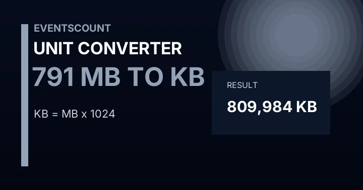 791 MB To KB