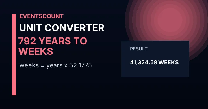 792 Years To Weeks